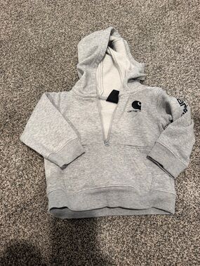 Carhartt Gray Hooded Pullover Sweatshirt Baby
